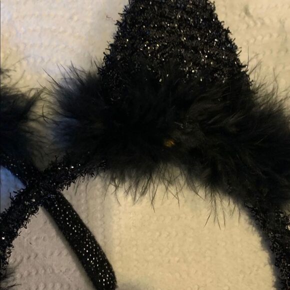 2 soft faux fur furry cat kitten ears headband hair band costumes. - Picture 3 of 5